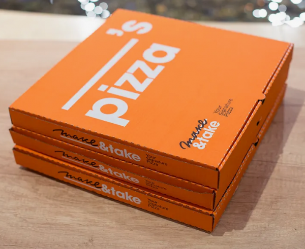 Коробка под пиццу 31*31*4,5 БУРАЯ, Pizza Italia