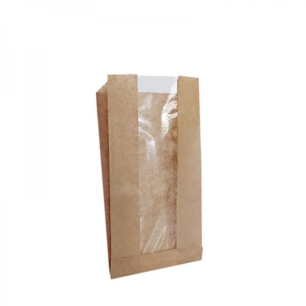 Пакет бумажный с плоским дном 100х60х300мм 40г/м2 крафт