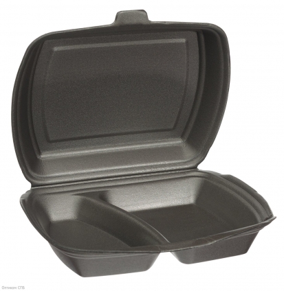 Ланч-бокс 2 секции ЧЁРНЫЙ