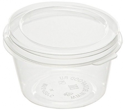 Контейнер 30 мл для соуса с верхним закрытием крышки
