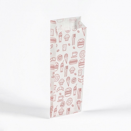 Пакет 110*30*210, с рисунком "Фаст-фуд"