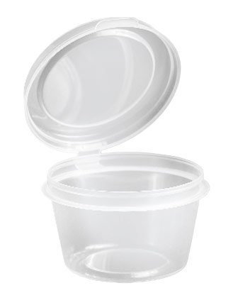 Контейнер 80 мл для соуса с верхним закрытием крышки